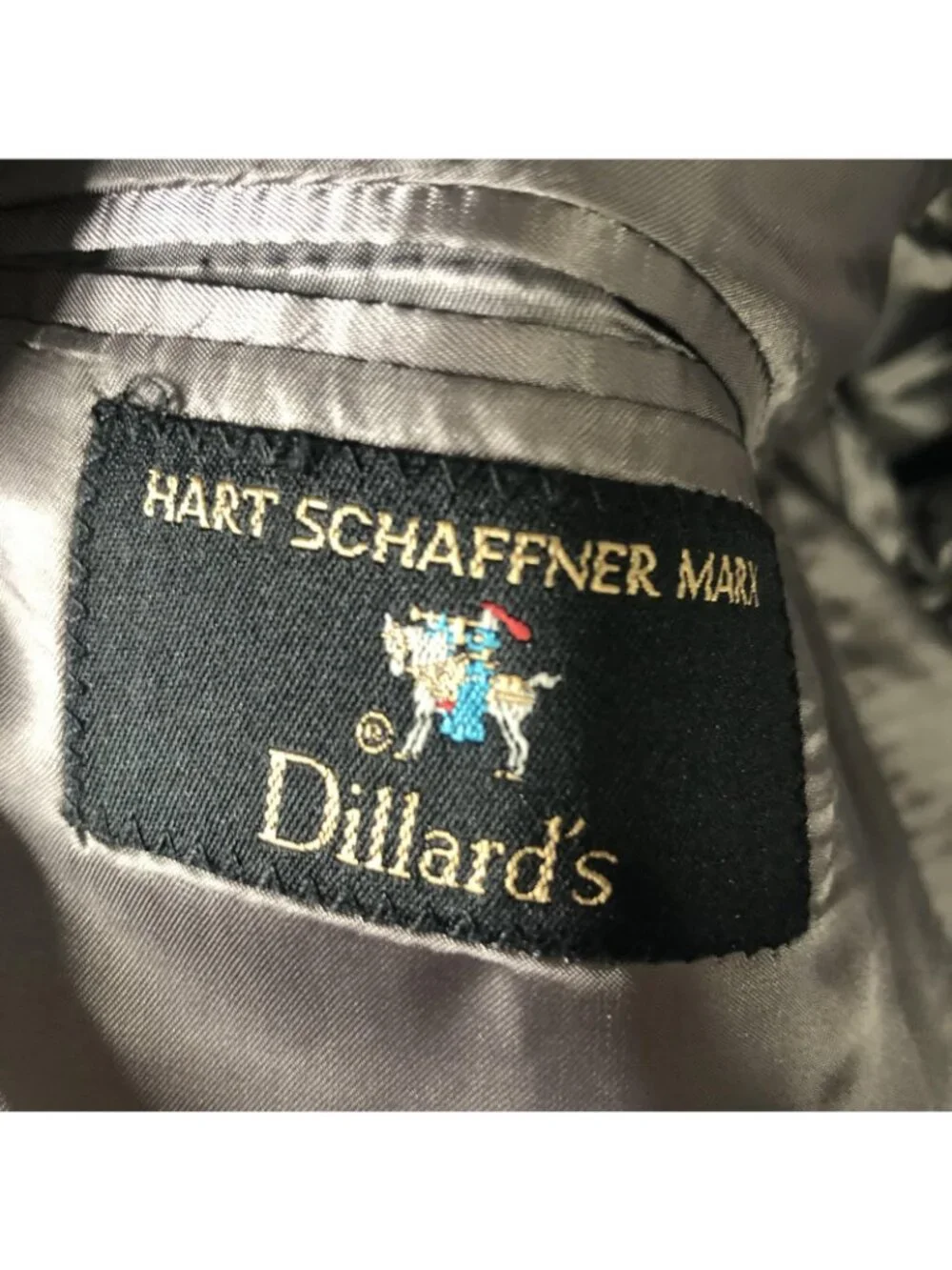 Hart Schaffner Marx Blazer Mens 44R Gray Pinstripe Wool Suit Jacket Dillard's